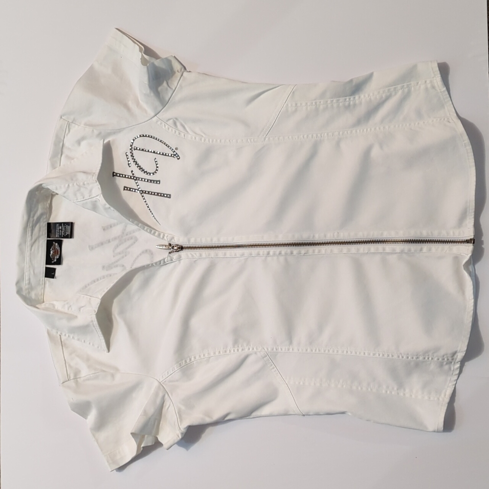 Zippered Harley Davidson Shirt